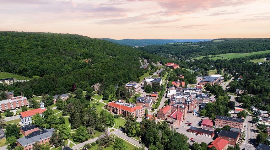 aerial view of campus